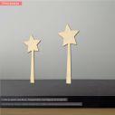 Wooden wand with star decorative figure