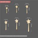 Wooden wand with star decorative figure