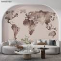 Wallpaper Vintage world map 1814