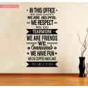 Wall stickers phrases In this office