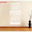 Wall stickers phrases In this office