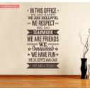 Wall stickers phrases In this office