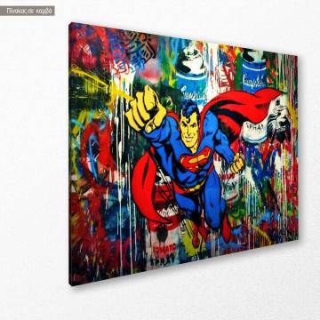 Canvas print Super hero graffiti 2