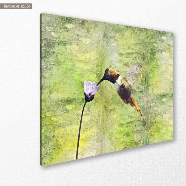 Canvas print Colibri III, side