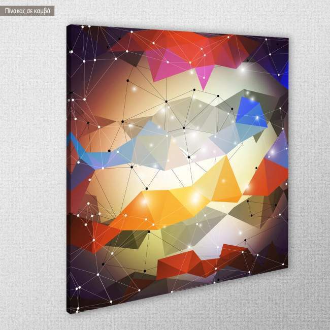 Canvas print Polygonal shapes square, side