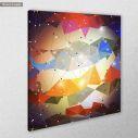 Canvas print Polygonal shapes square, side