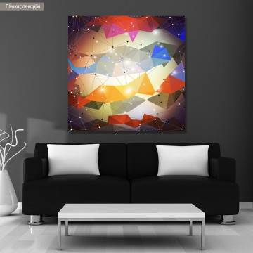 Canvas print Polygonal shapes square