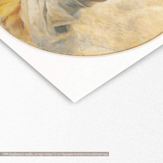 Canvas print  Woman with vale, Rallis, detail