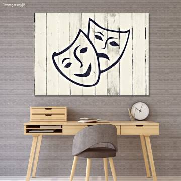 Πίνακας σε καμβά Masks impasto oil paint