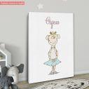 Canvas print Princess Ballerina Giraffe