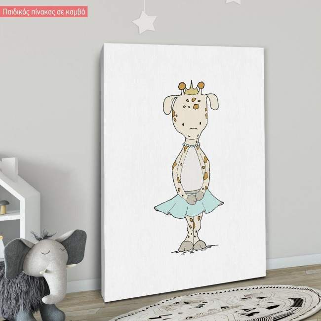 Canvas print Princess Ballerina Giraffe