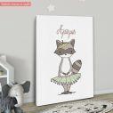 Canvas print Princess Ballerina Raccoon