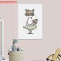 Canvas print Princess Ballerina Raccoon