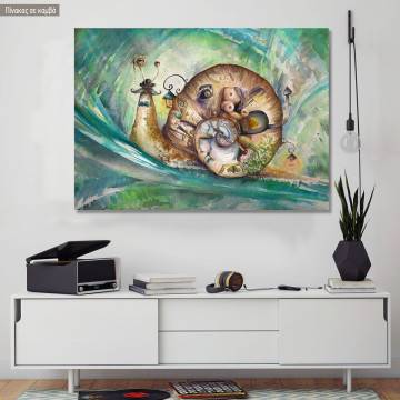 Πίνακας σε καμβά Mr Snail