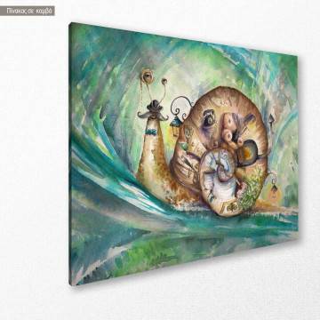 Canvas print Mr Snail Framed canvas View 1 2