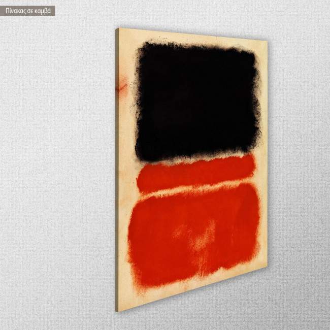 Canvas print Abstract in black and red, side