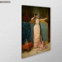 Πίνακας ζωγραφικής Portrait of a woman admiring herself, Toulmouche A, αντίγραφο σε καμβά, κοντινό