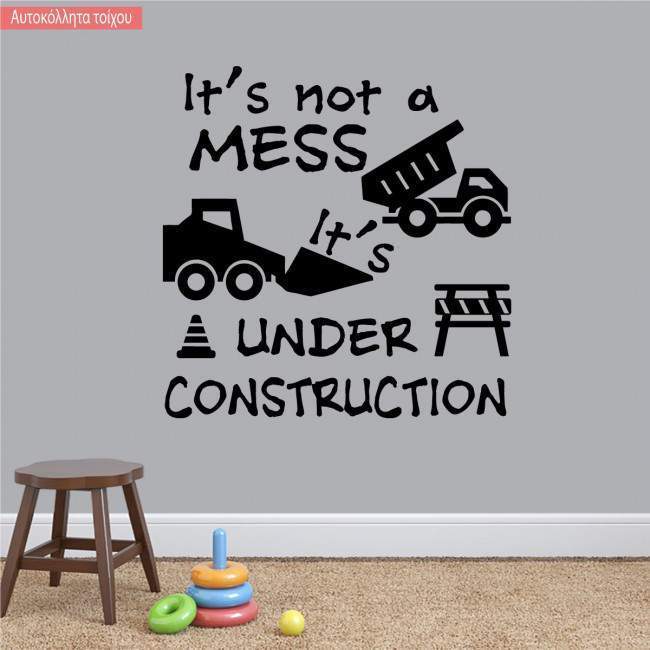 Kids wall stickers  Under construction