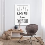Canvas print Always kiss me for goodnight Framed canvas View 3