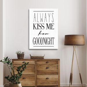 Canvas print Always kiss me for goodnight Framed canvas View 1 2