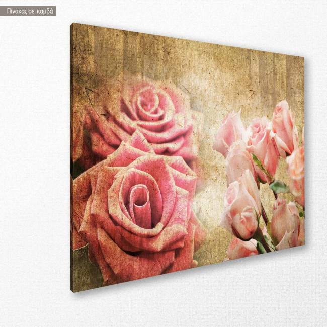 Canvas print Roses vintage, side