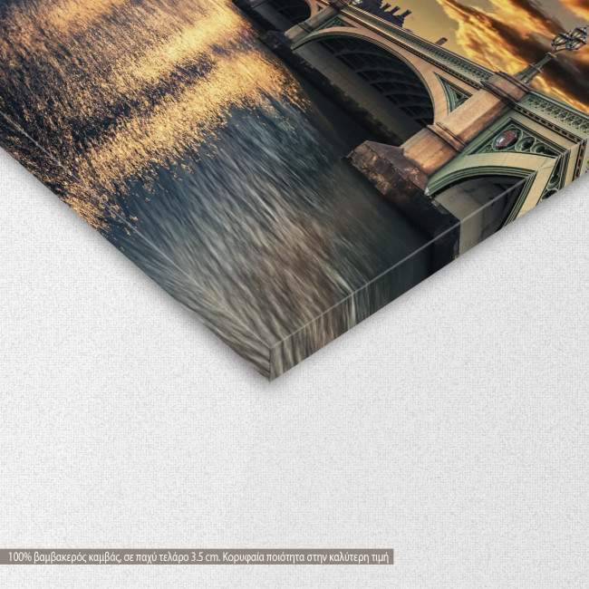 Canvas print Beautiful view of Westminster,  3 panels, detail
