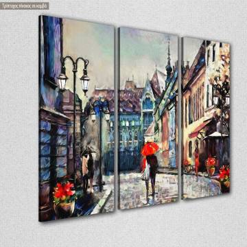 Canvas print Hungary, street view of Budapest,  3 panels 2