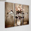 Canvas print Old bicycle,  3 panels, side