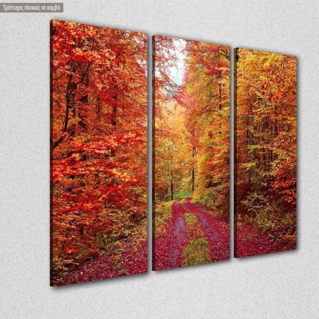 Canvas print Riot of autumn colors,  3 panels, side