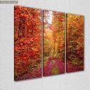 Canvas print Riot of autumn colors,  3 panels, side