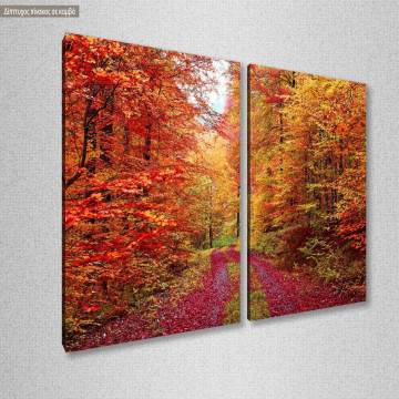Canvas print Riot of autumn colors, two panels 2