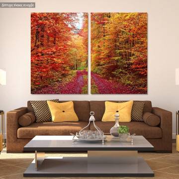 Canvas print Riot of autumn colors, two panels