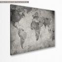 Canvas print World map vintage grayscale, κοντινό