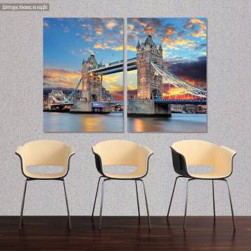Canvas print Tower bridge in London, two panels