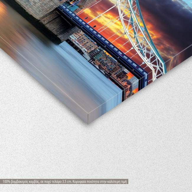 Canvas print Tower bridge in London, two panels, detail