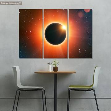 Canvas print Solar eclipse,  3 panels