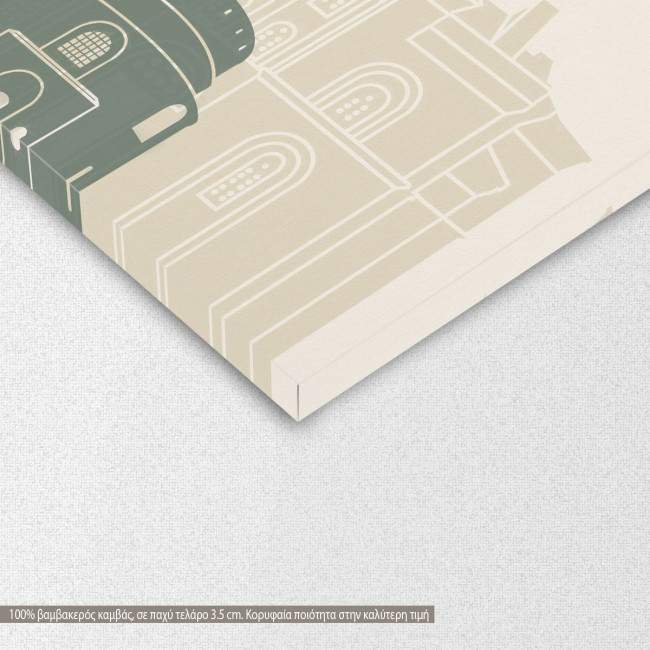 Πίνακας σε καμβά Θεσσαλονίκη skyline, λεπτομέρεια