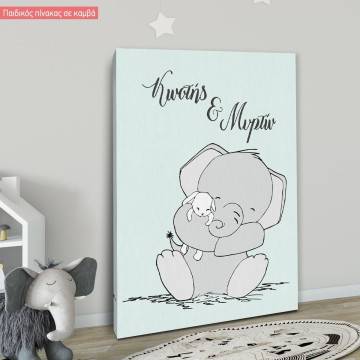 Kids canvas print Little brothers hug 2