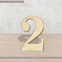 Wooden number 2  large dimensions
