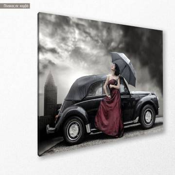 Canvas print Mauve lady Framed canvas View 1 2