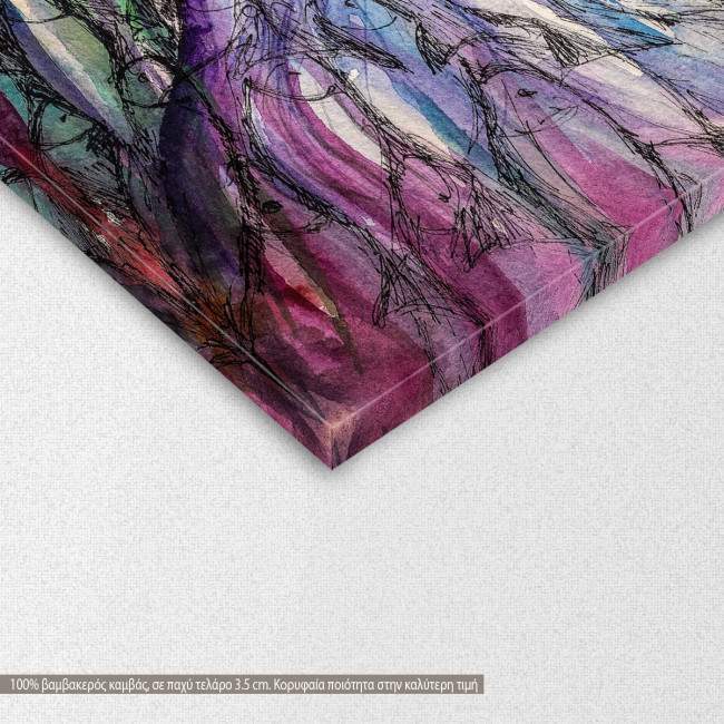 Canvas print Fish watercolors, two panels, detail