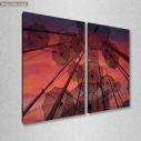 Canvas print Umbrella's of Thessaloniki, two panels, side