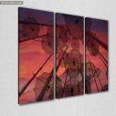 Canvas print Umbrella's of Thessaloniki 3 panels, side