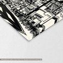 Canvas print New York night vector grayscale, λεπτομέρεια
