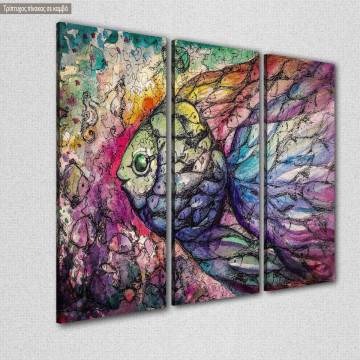 Canvas print Fish watercolors, 3 panels 2