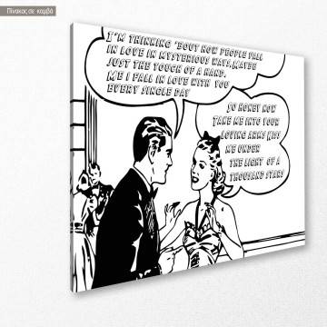 Canvas print How people fall in love Comic art Framed canvas View 1 2
