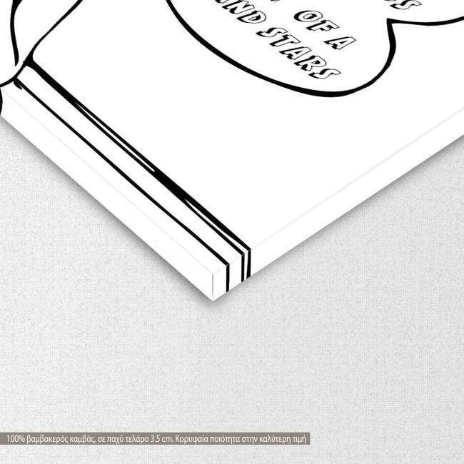 Πίνακας σε καμβά How people fall in love, Comic art