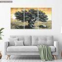 Canvas print Olive tree, 3 panels panoramic
