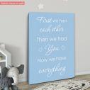 Kids canvas print Now we have everything boy