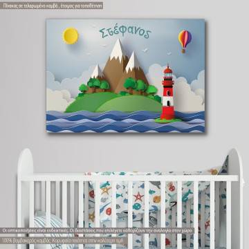 Kids canvas print Light house 2
